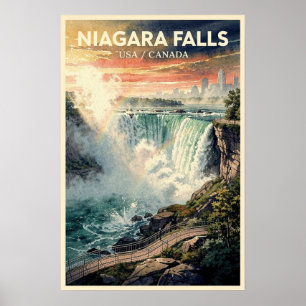 Niagara Falls Vintage Travel Poster