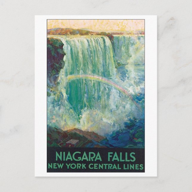 Niagara Falls Vintage Travel Poster Postcard (Front)