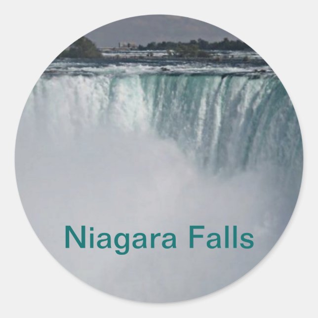 Niagara Falls Waterfall Classic Round Sticker (Front)