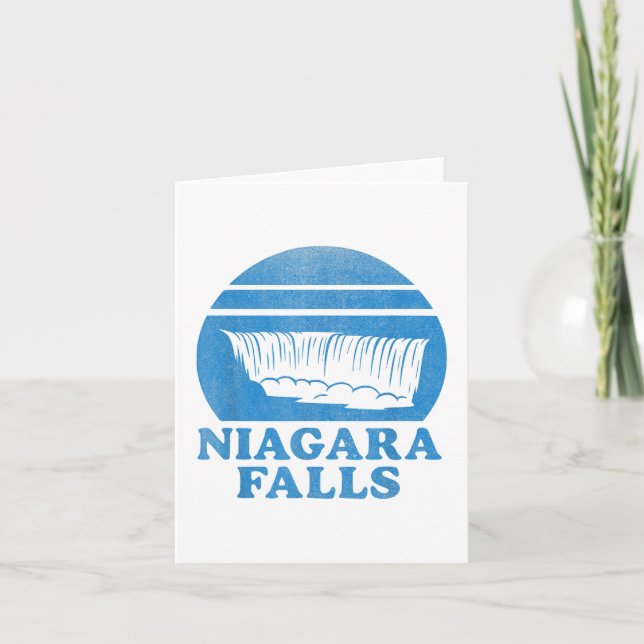 Niagara Falls Waterfall Retro Souvenir Tourist Gif Card (Front)
