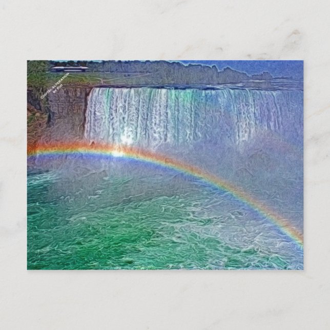 Niagara waterfalls rainbow postcard (Front)