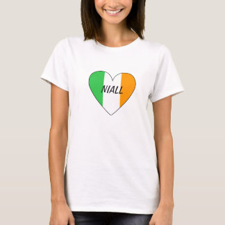 Niall irish flag heart t-shirt