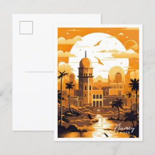 Niamey Niger Africa Travel Place illustration Postcard