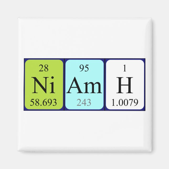 Niamh periodic table name magnet (Front)