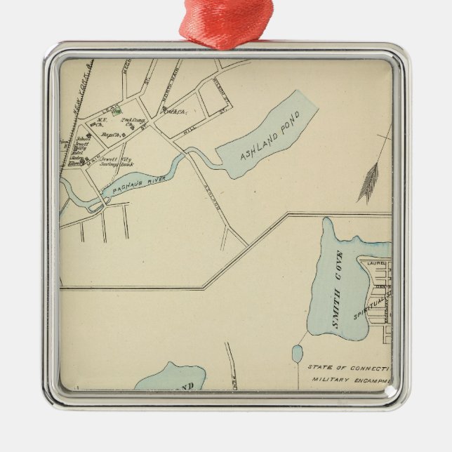 Niantic, Jewett City Metal Tree Decoration (Front)