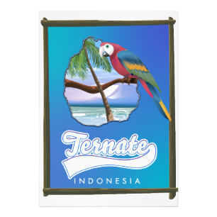 Nias Island Indonesia travel map Photo Print