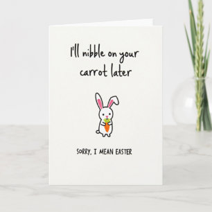 Nibble Carrot Funny Easter Card