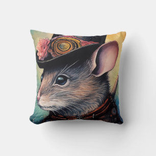 Nibblenose Top Hat Steampunk Cushion