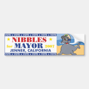Nibbles for Mayor Bumper Sticker