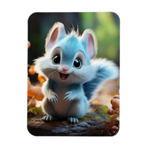 Nibbly - the blue squirrel magnet