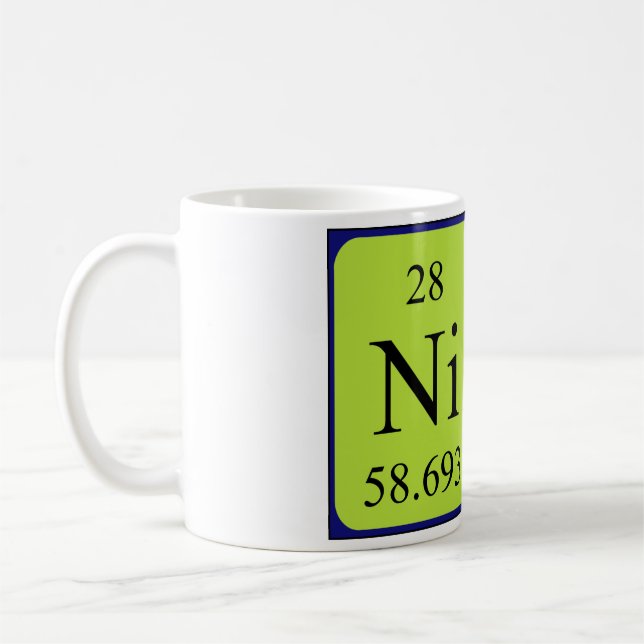 Nic periodic table name mug (Left)
