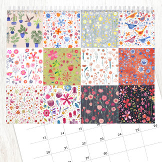 Nic Squirrell Floral Paintings Calendar