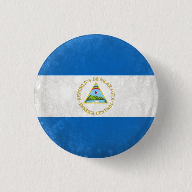 Nicaragua 3 Cm Round Badge (Front)