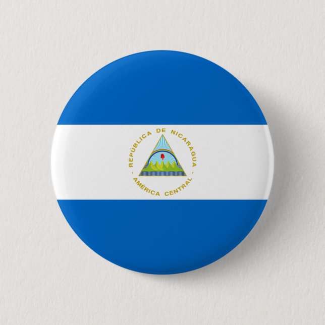 Nicaragua 6 Cm Round Badge (Front)