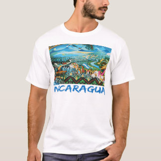 Nicaragua Artesania Central America Flag T-Shirt