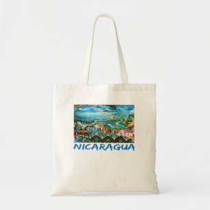 Nicaragua Artesania Central America Flag Tote Bag
