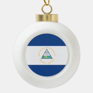 Nicaragua Ceramic Ball Christmas Ornament