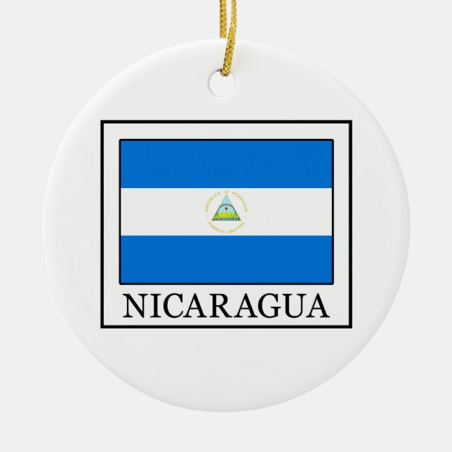 Nicaragua Ceramic Tree Decoration (Front)