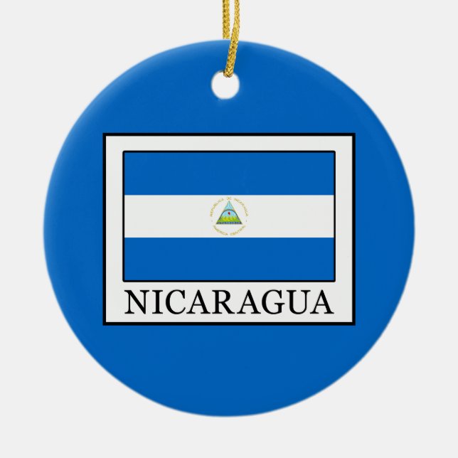 Nicaragua Ceramic Tree Decoration (Front)