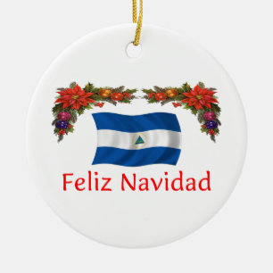 Nicaragua Christmas Ceramic Tree Decoration