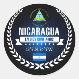 Nicaragua Classic Round Sticker