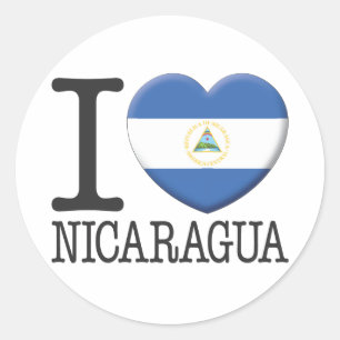 Nicaragua Classic Round Sticker