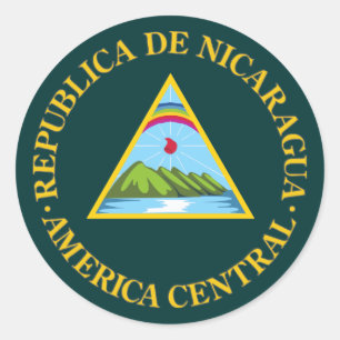 Nicaragua COA Classic Round Sticker