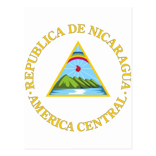 Nicaragua coat of arms postcard | Zazzle.co.uk