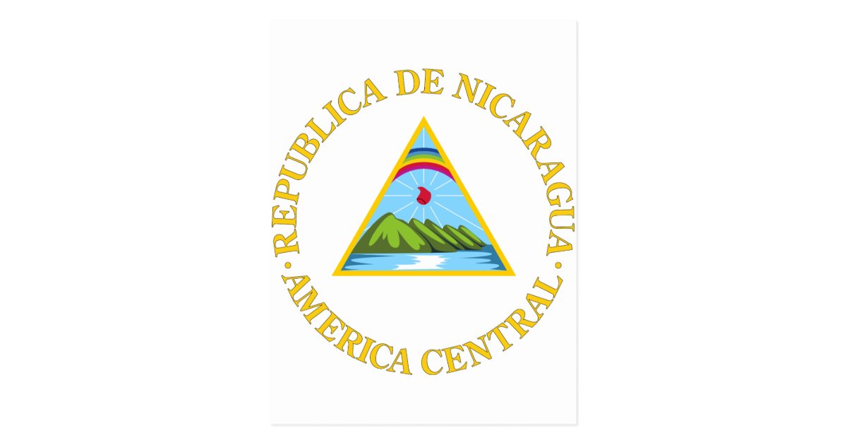 Nicaragua coat of arms postcard | Zazzle.co.uk