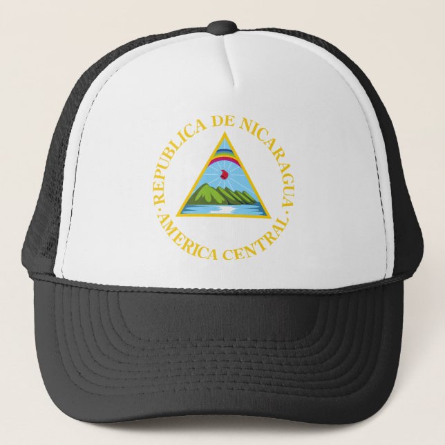 Nicaragua Coat Of Arms Trucker Hat (Front)