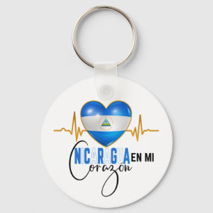 Nicaragua En mi Corazon Nicaraguan Pride  Key Ring