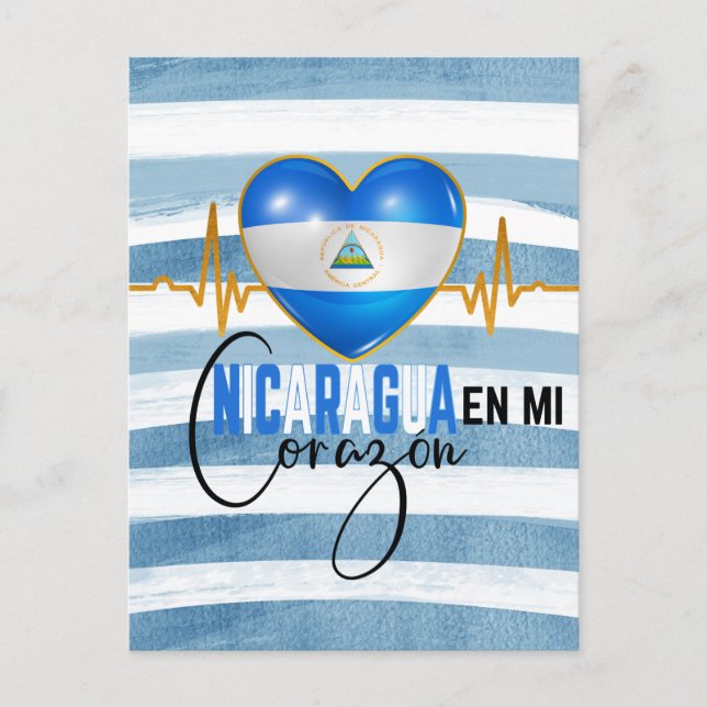 Nicaragua En mi Corazon Nicaraguan Pride  Postcard (Front)