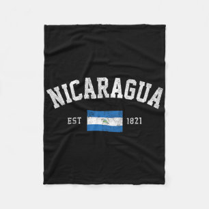 Nicaragua Est. 1821 Nicaraguan Flag Independence D Fleece Blanket