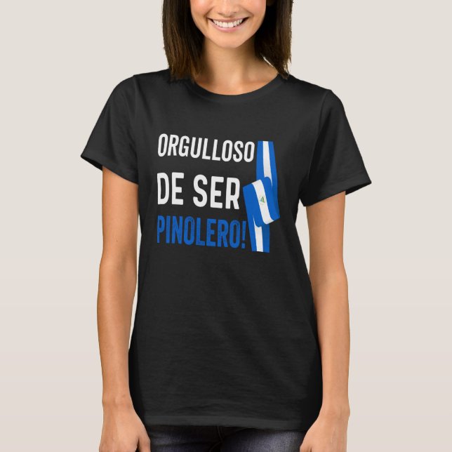 Nicaragua Flag Camiseta Nicaraguan Nicoya Pinolero T-Shirt (Front)