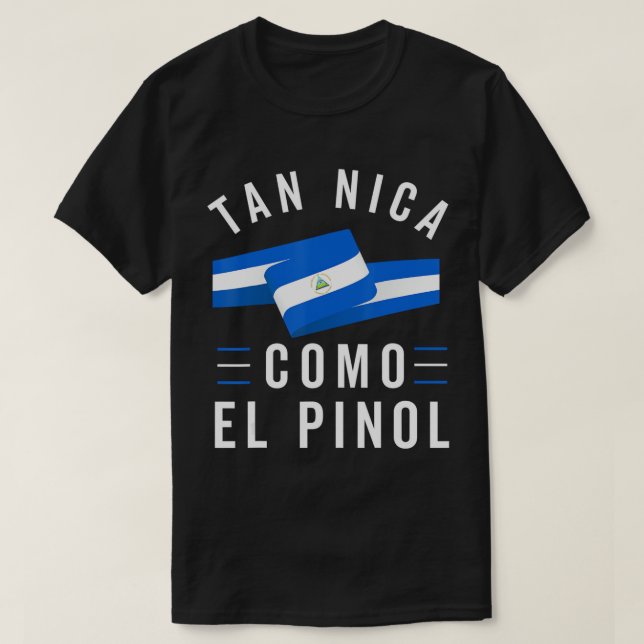 Nicaragua Flag Camiseta Nicaraguan Nicoya Pinolero T-Shirt (Design Front)