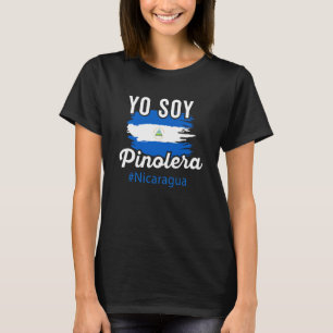 Nicaragua Flag Camiseta Nicaraguan Women Mujer Pin T-Shirt