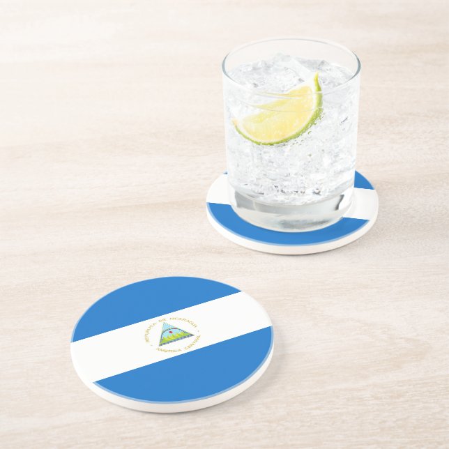 Nicaragua flag coaster (Side)