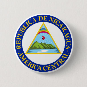 NICARAGUA -  flag/emblem/coat of arms/symbol 6 Cm Round Badge
