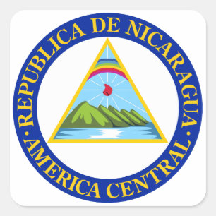 NICARAGUA -  flag/emblem/coat of arms/symbol Square Sticker