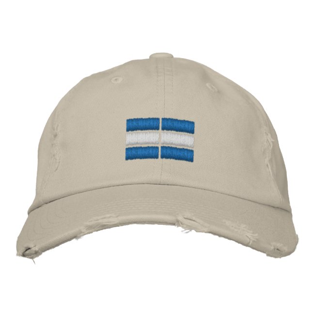 Nicaragua Flag Embroidery Embroidered Baseball Cap (Front)