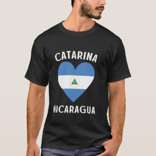Nicaragua Flag Heart Catarina City T-Shirt