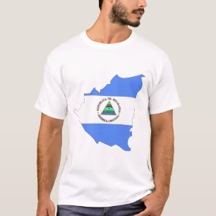 Nicaragua flag map T-Shirt