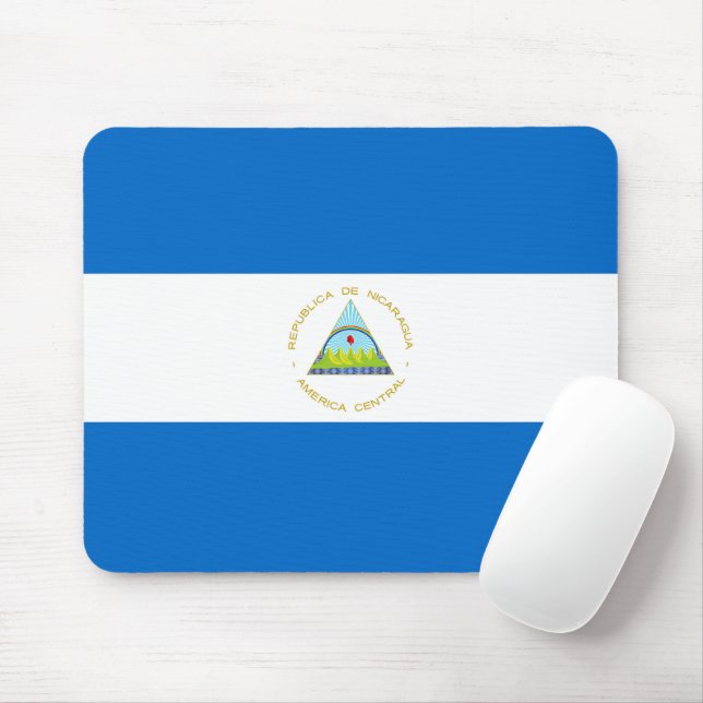 Nicaragua flag mouse mat (With Mouse)