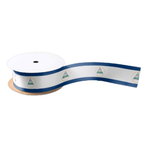 Nicaragua Flag & Nicaragua travel, holiday/sports Satin Ribbon