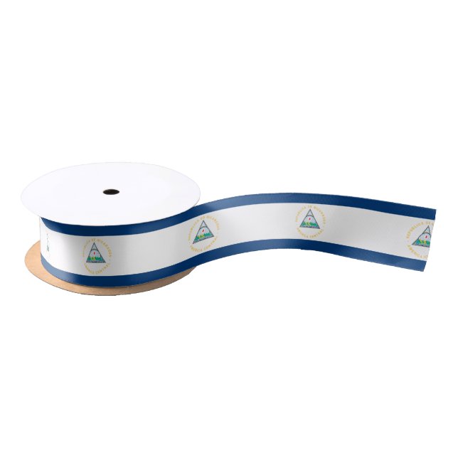 Nicaragua Flag & Nicaragua travel, holiday/sports Satin Ribbon (Spool)