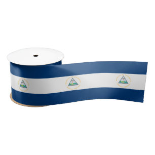Nicaragua Flag & Nicaragua travel, holiday/sports Satin Ribbon