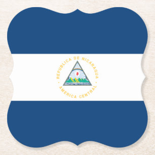 Nicaragua Flag Paper Coaster