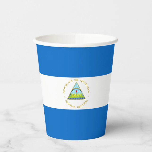 Nicaragua Flag Paper Cups (Left)