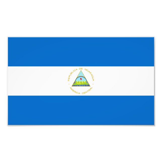 Nicaragua Flag Photo Print (Front)