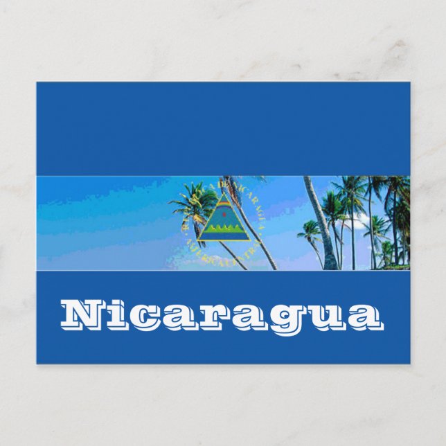 Nicaragua flag postcard (Front)